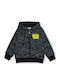 Kids Sweatshirt Cardigan With Black Hood