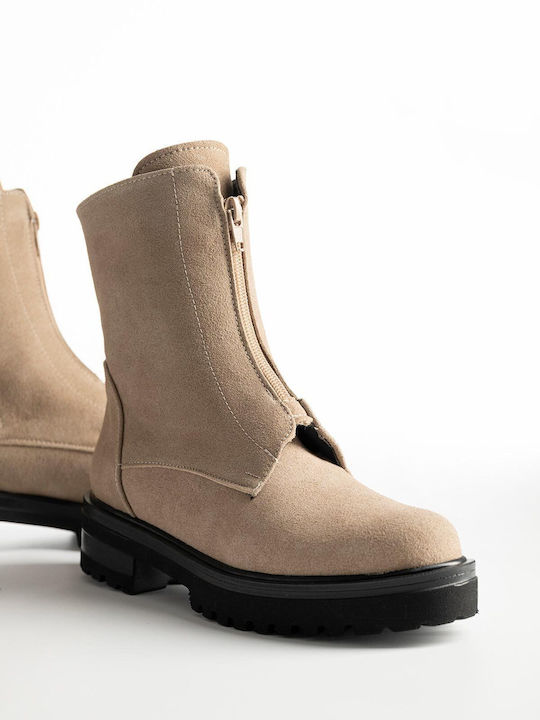 Bozikis Suede Women's Ankle Boots Brown