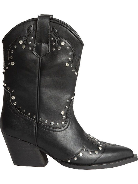 Women's Ankle Boots with Medium Heel Black