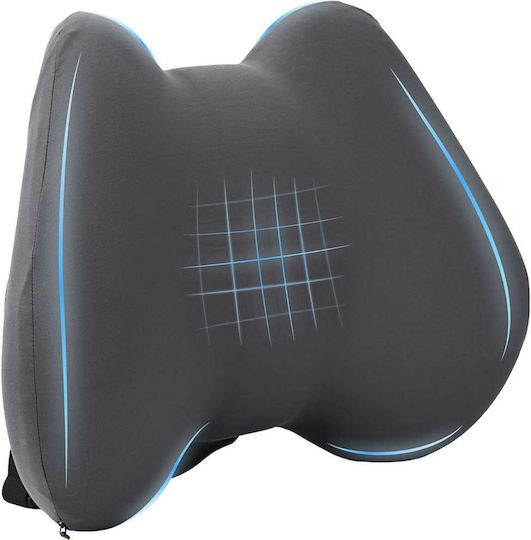 vidaXL Μαξιλάρι Καθίσματος Πλάτης με Memory Foam 42x32x14cm σε Γκρι χρώμα 42012709