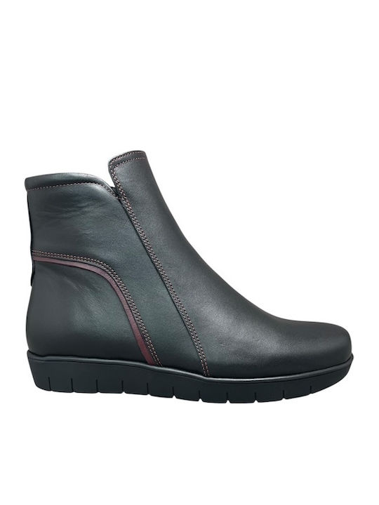 Leather Women's Ankle Boots Black