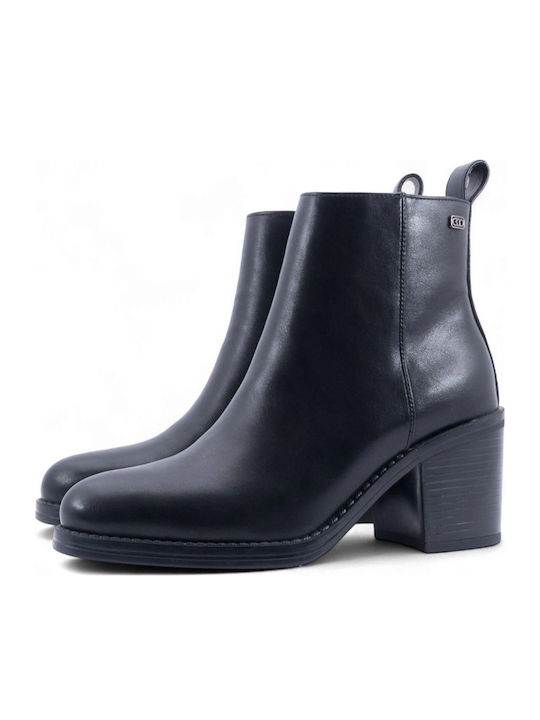 Women's Ankle Boots with Medium Heel Black