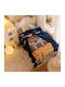 Lucktora Blanket Cot Navy Blue 110x140cm