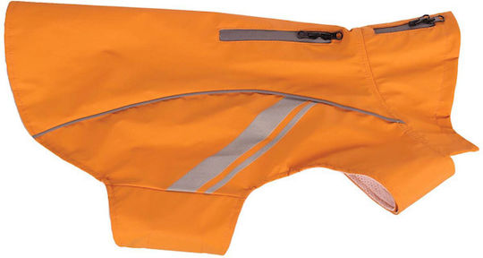 Flamingo Orange Waterproof Dog Coat with 55cm Back Length