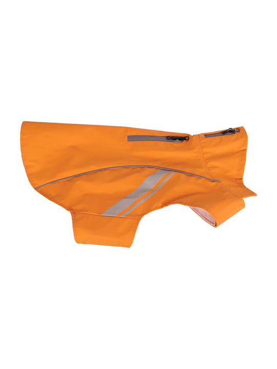Flamingo Orange Waterproof Dog Coat with 50cm Back Length