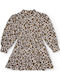 Kids Dress Long Sleeve Beige