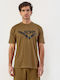 Athletic Polo Short Sleeve Khaki T-shirt