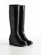 Damenstiefel mit mittlerem Absatz Schwarz