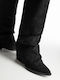 Suede Medium Heel Women's Boots with Zipper Black