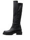 Leder Damenstiefel Schwarz