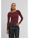 Women's Cotton Long Sleeve Blouse Cherry