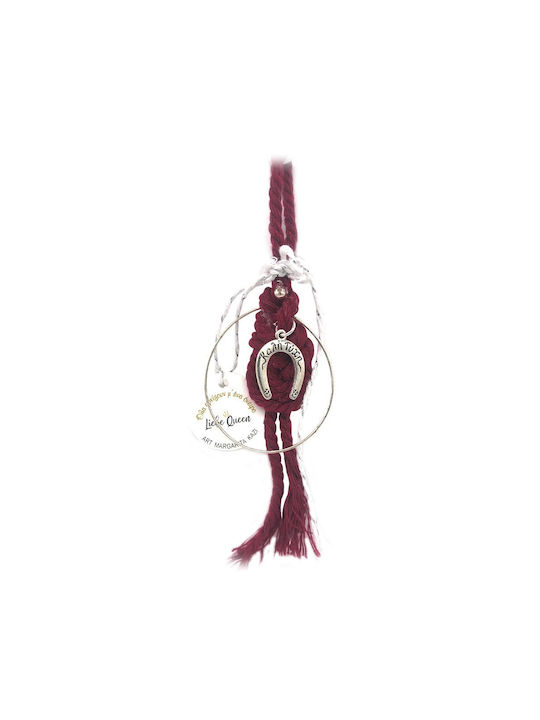 LiebeQueen Handmade Окачен Гоури Заключване на скоба Burgundy от Метал 1бр