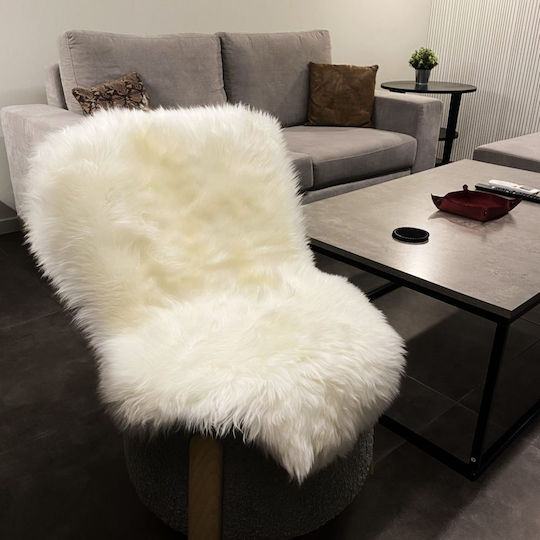 Rug Rectangular Leather White