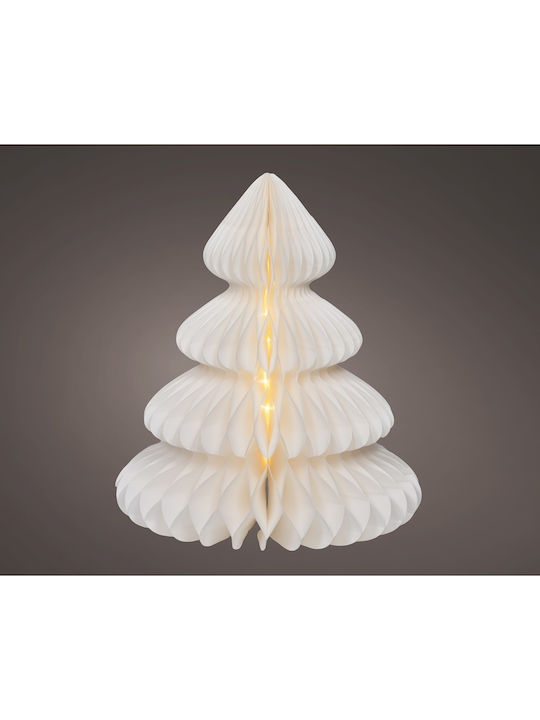 Χριστουγεννιάτικο Δέντρο Χάρτινο Micro Led Warm White Ø42x48 Cm Lumineo Fsc Decoris 489425 00054744