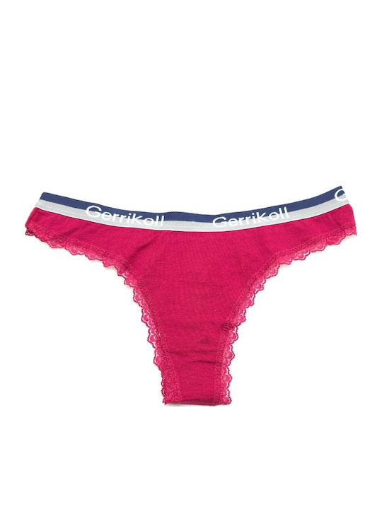 Topaki Topaki Damen-Slips mit Spitze in Burgund...