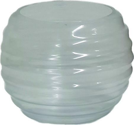 AGC Set of 2pcs Jars General Use with Lid Glass Transparent 12.5x12.5x15.5cm