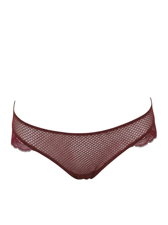Hanro Damen Slip Burgundisch