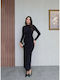 Maxi Abendkleid mit Tränen Schwarz