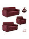 ForHome Set of Elastic Sofa Covers Bordeaux 3pcs LUGB-100321-5