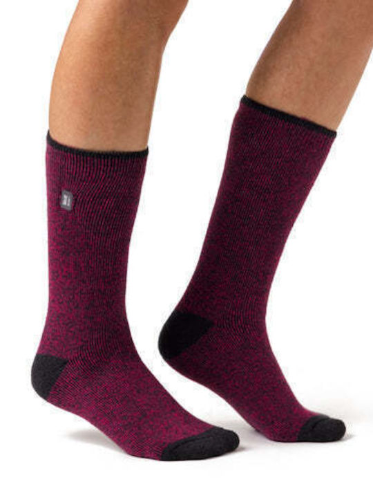 Heat Holders Women's Socks Raspberry/charcoal