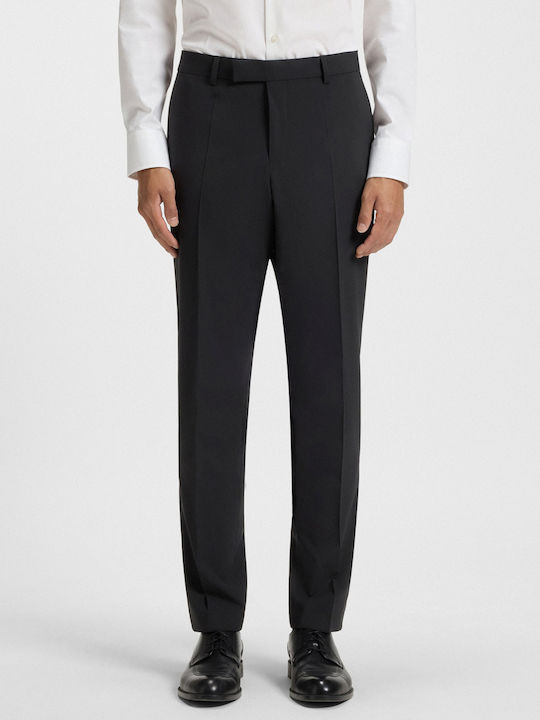 Suit Trousers Elastic In Slim Fit Black