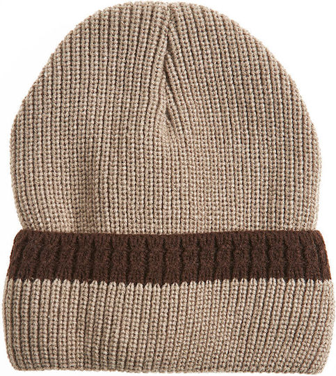 Beanie Beanie Knitted in Beige color