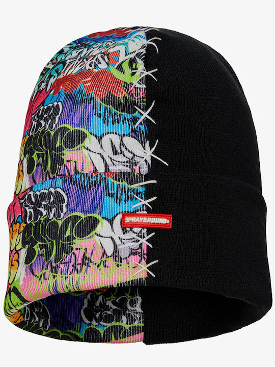 Split Knit Graff Beanie Unisex Fleece Beanie Knitted