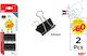 Piastra Clips Mp 60% Less Pressure Metallic Black 50mm 2 Pieces Pa443