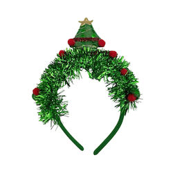 Christmas Green Tree Headband Tinsel Light 20 Cm