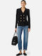 Women's Knitted Cardigan with Buttons Black
