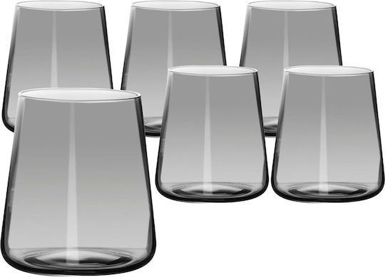 General Trade Set Glass Water Grey Glasses 6 Pieces