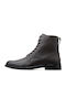 Leather Brown Men's Boots with Zipper