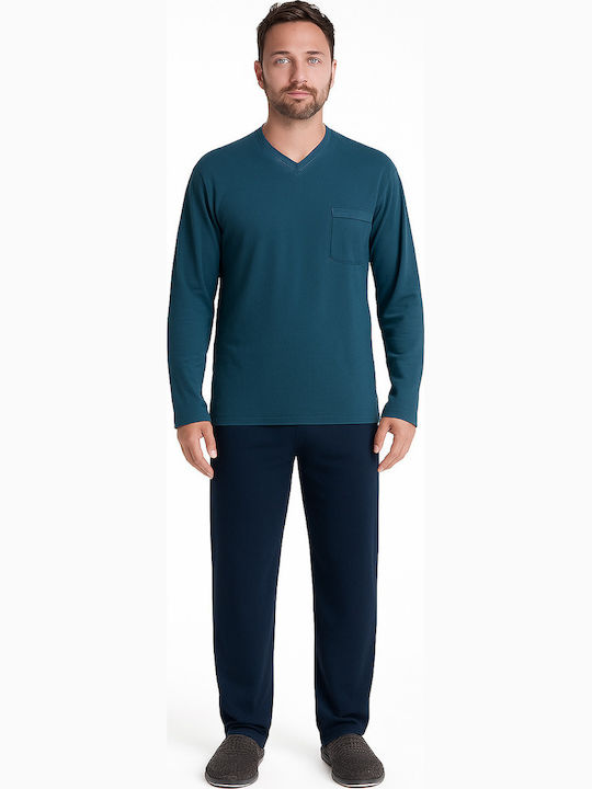 Relax Anatomic Men's Winter Pajama Pants Petrol blue