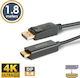 DisplayPort Към HDMI Кабел 1.4 4K HDR 1.8 М