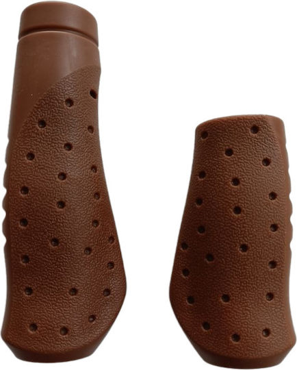 Crosser Дръжки За Велосипед Анатомични City 93mm+130mm Grip Shift Кафяви