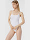 Minerva Fimelle Tencel Modal String Γυναικείο Αμάνικο Κορμάκι Μπριτέλα Art.91941 Λευκο