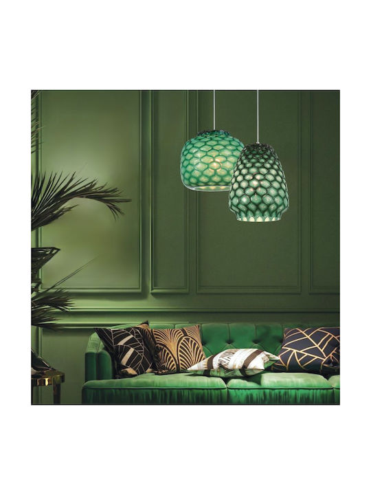Viokef Felicia Ceiling Light Green with E27 Soc...