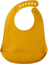 Zingies Lätzchen Silikon mit Tasche Mustard