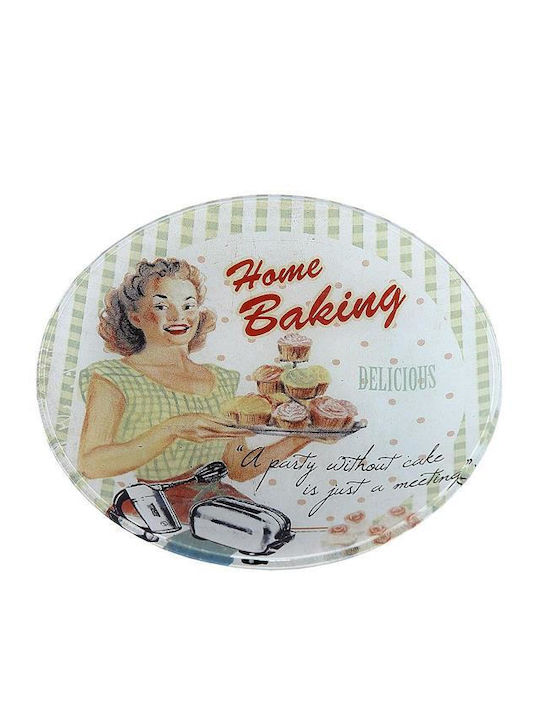 Espiel Home Baking Plate Shallow Glass Multicolour with Diameter 15cm 6pcs