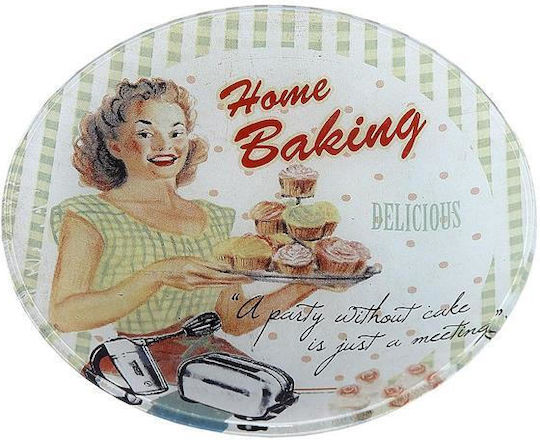 Espiel Home Baking Πιάτο Ρηχό Γυάλινο Πολύχρωμο με Διάμετρο 15cm 6τμχ