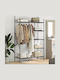 vidaXL Floor Garment Rack made of Metal Black 104.5x45x172cm