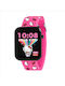 Hello Kitty Kinder-Digitaluhr mit Kautschuk/Plastikarmband Fuchsie
