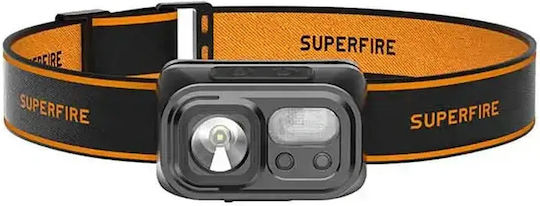 Superfire Wiederaufladbarer LED Kopf Taschenlampe IP44 mit Maximaler Helligkeit 116lm