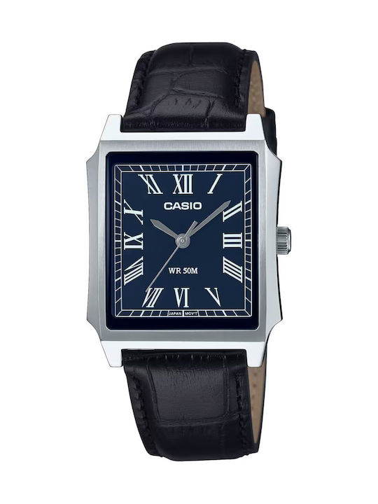 Casio Men's Watch 32mm Battery with Black Leather Strap