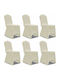 vidaXL Elastic Cover for Chair Blue 6pcs 241199