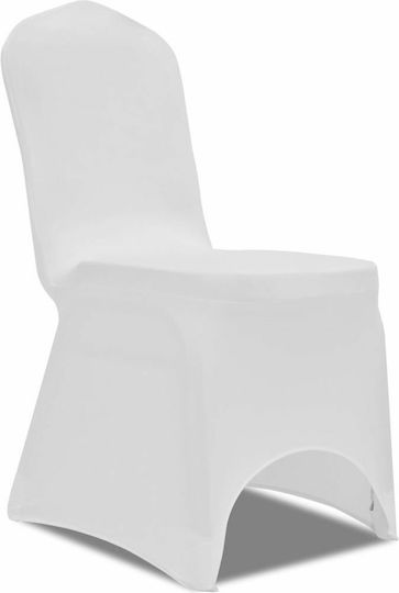 vidaXL Elastic Cover for Chair White 100pcs 274765