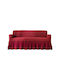 Set of Elastic Sofa Covers Bordeaux 3pcs 125000780