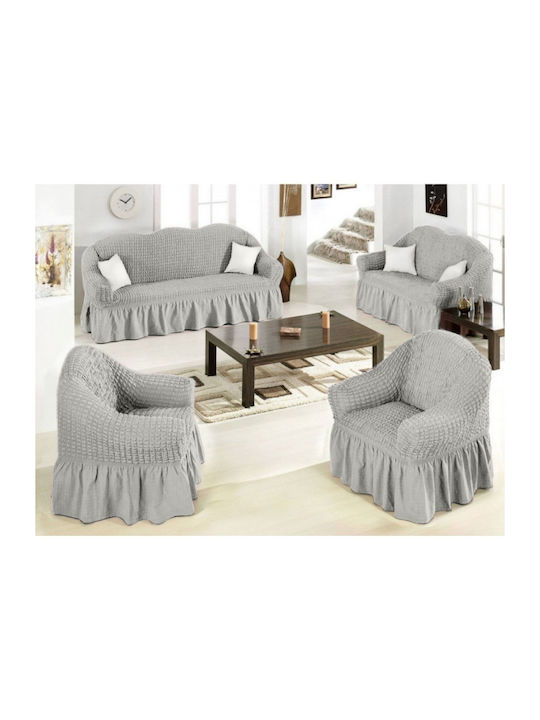 Palatex Pandora Set de Huse Elastice pentru Canapea Gri 3buc 1401091