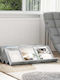 vidaXL Wooden Magazine Rack Gray 53x28.5x90cm
