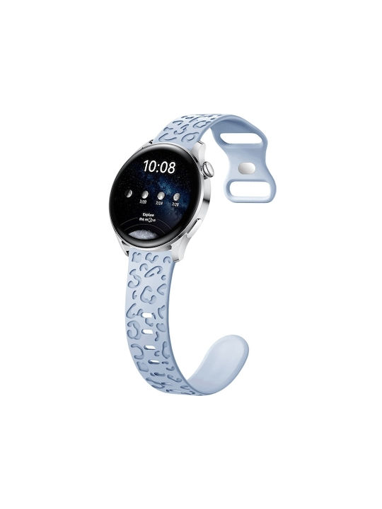 Silicone Strap Concave Garmin Vivoactive 4s Vivomove 3s Light Blue